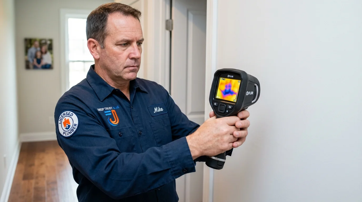 Thermal imaging leak detection by Johns Plumbing LLC in Owosso